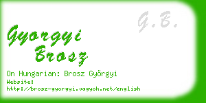 gyorgyi brosz business card